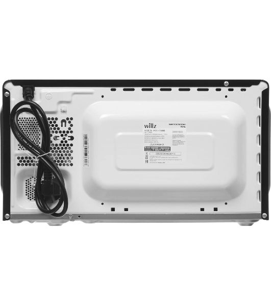 Микроволновая печь WILLZ MOS-1706MB черный, 17 л, 700 Вт, переключатели — поворотный механизм