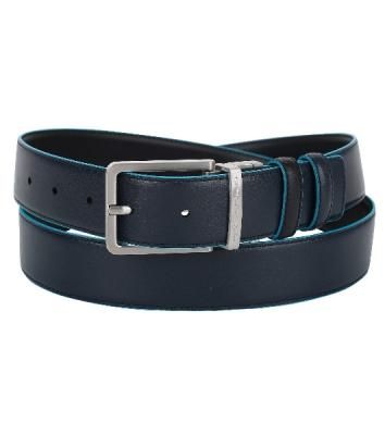 Ремень мужской Piquadro Blue Square CU2619B2/NBLU2, черный/темно-синий, натур.кожа