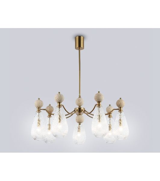 Люстра Ambrella light LH53287/7 BS/CL латунь/прозрачный E14*7 max 40W D815*900