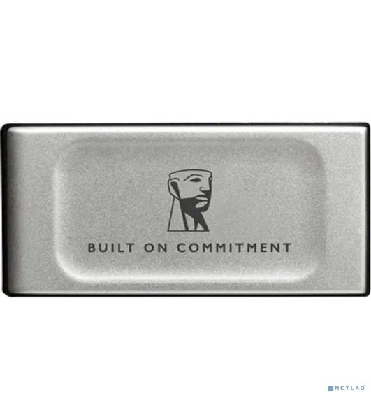 Внешний SSD Kingston XS2000, 500 Gb, USB 3.2 Gen 2x2 Type-C, R/W 2000/2000, серебристый
