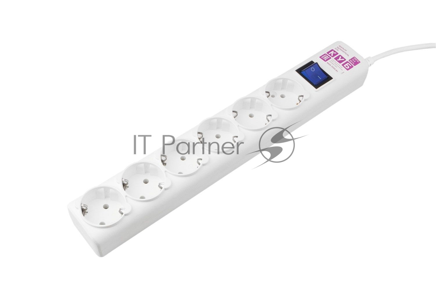 Сетевой фильтр-удлинитель PC бел 5м 6р, 16А, (3*1,5) SPG6-A5