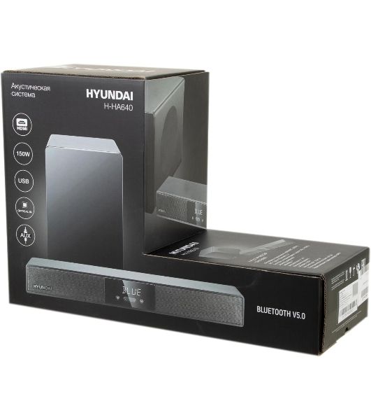 Микросистема Hyundai H-HA640 черный 150Вт FM USB BT SD/MMC/MS