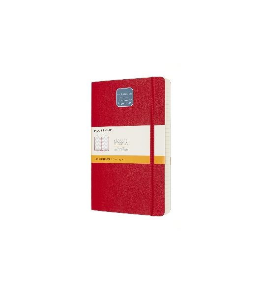 Блокнот Moleskine CLASSIC SOFT EXPENDED QP616EXPF2 Large 130х210 мм, 400 страниц, линейка, мягкая обложка, красный