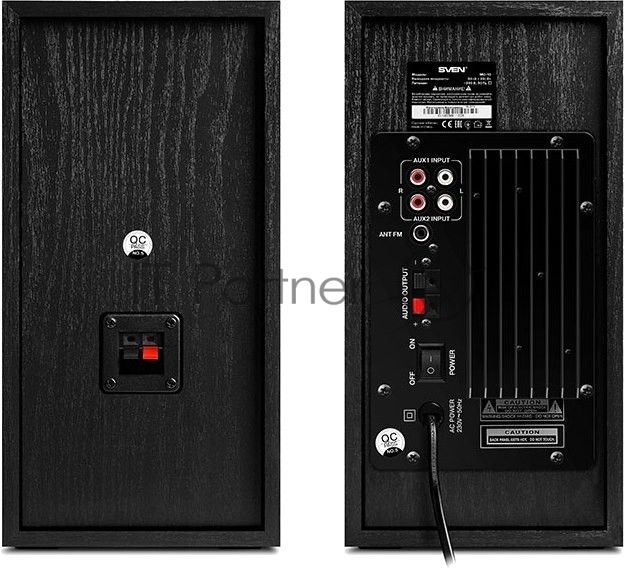 Акустическая система 2.0 SVEN MC-10, чёрный, мощность 2x25Вт (RMS), FM-тюнер, USB/microSD, дисплей, пульт ДУ, Bluetooth SVEN MC-10, чёрный, акустическая система 2.0, мощность 2x25Вт (RMS), FM-тюнер, USB/microSD, дисплей, пульт ДУ, Bluetooth