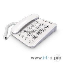 Телефон проводной teXet TX-262 светло-серый