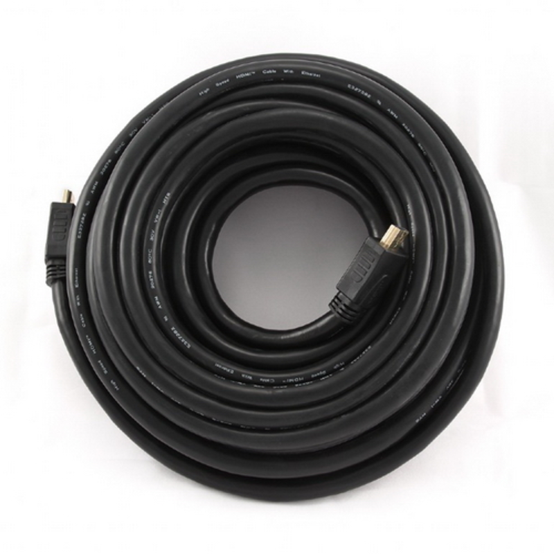 Кабель Cablexpert HDMI CC-HDMI4-20M, 19M/19M, v2.0, медь, позол.разъемы, экран, 20м, черный, пакет