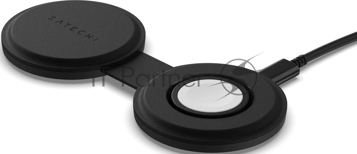 Переносное зарядное устройство Satechi Qi2 OntheGo 2-in-1 Wireless Charger, черный