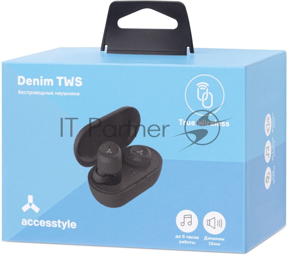 Беспроводные наушники Accesstyle Denim TWS черный
