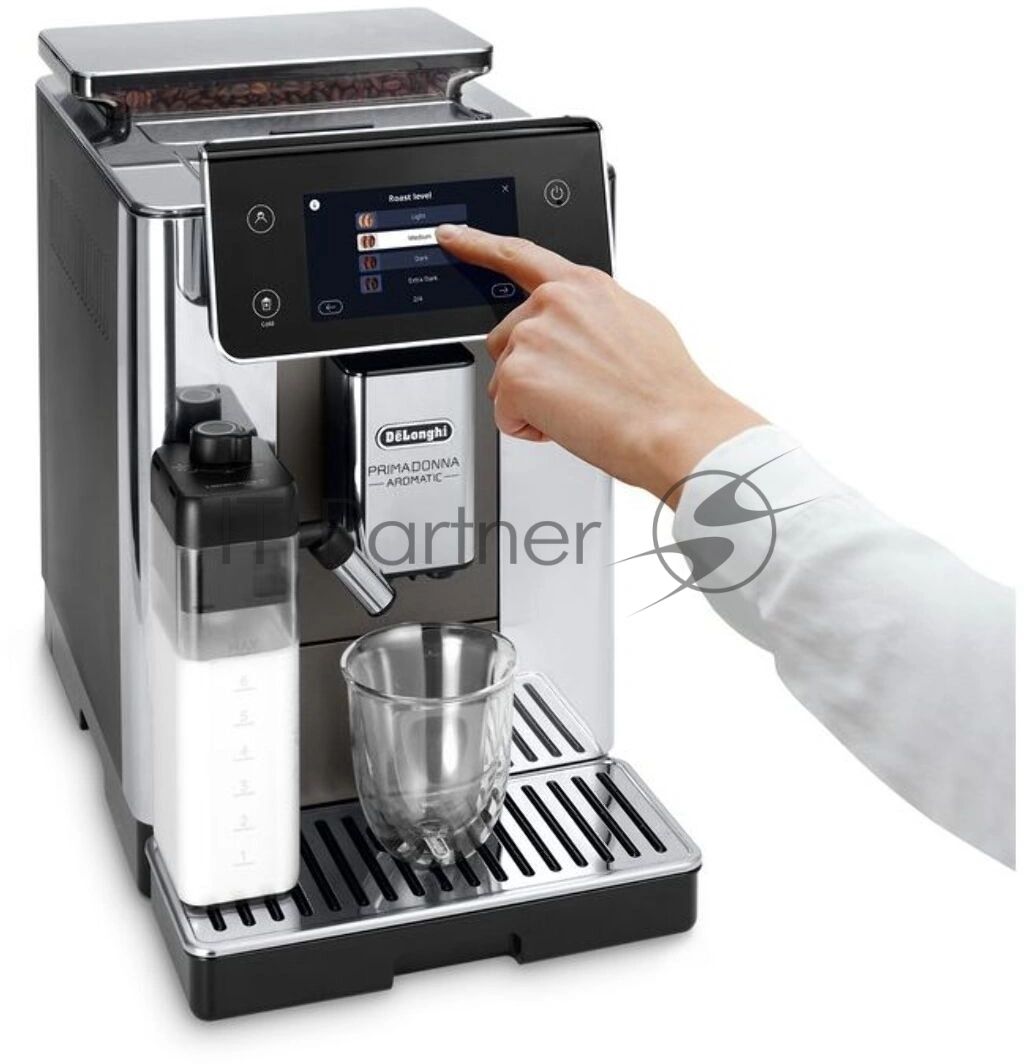 Кофемашина Delonghi Primadonna Aromatic ECAM630.75.TSM 1450Вт серебристый/черный