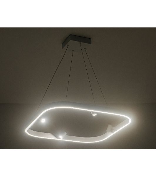 Подвесной светодиодный светильник Ambrella light FL5802/1+4 WH белый 50W 3000K/4200K/6400K 600*600*1200 (без ПДУ)