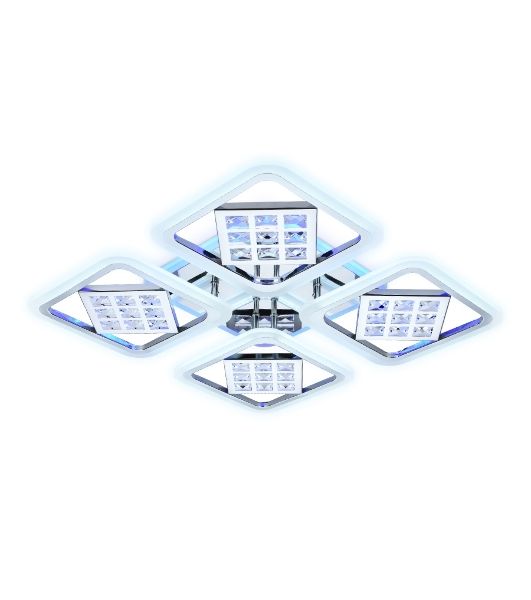 Светильник Ambrella light FA288/4 CH хром 116W 750*750*80 (ПДУ РАДИО 2.4G)