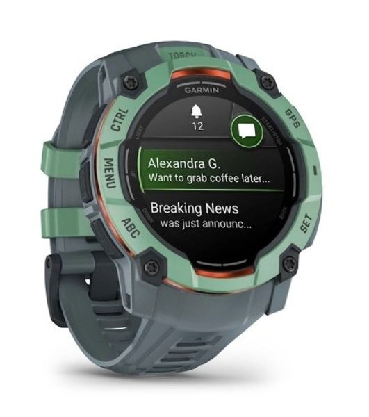 Умные часы Garmin Instinct 3 AMOLED 50mm, 1.3" AMOLED, ANT+, Bluetooth, 10 ATM, нео тропик / серый