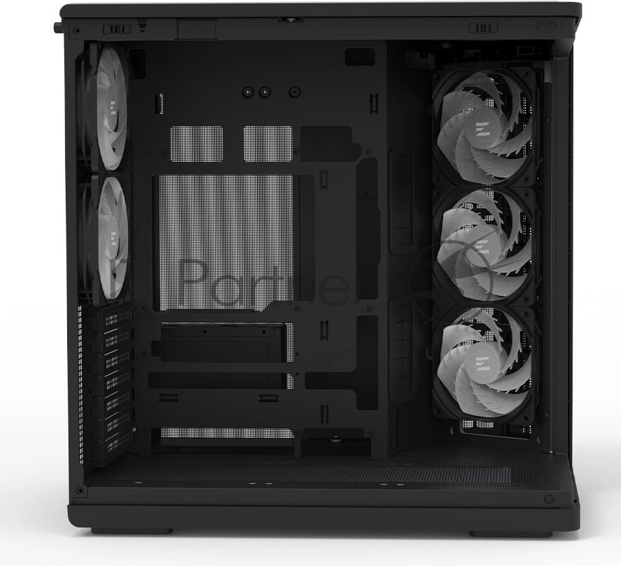 Компьютерный корпус ZALMAN MidTower P60 black (ATX, без БП, 2xUSB 3.0+USB Type C, 5x120мм ARGb) (Zalman P60 Black)