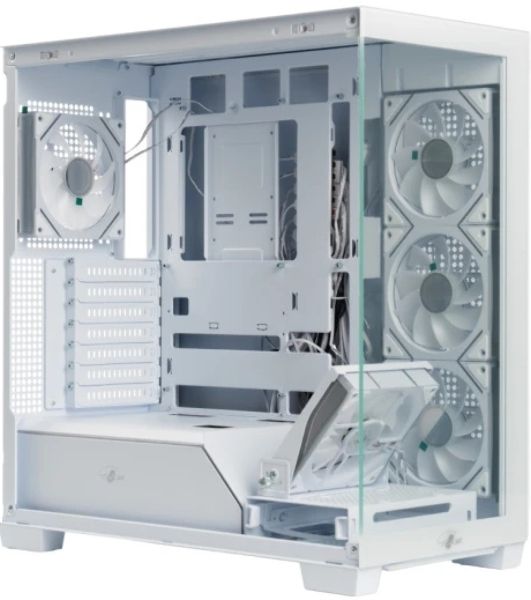 Корпус eATX Eurocase M9 Max-Fish tank M9 MAX 2ARGB 3_0_2 WHITE белый