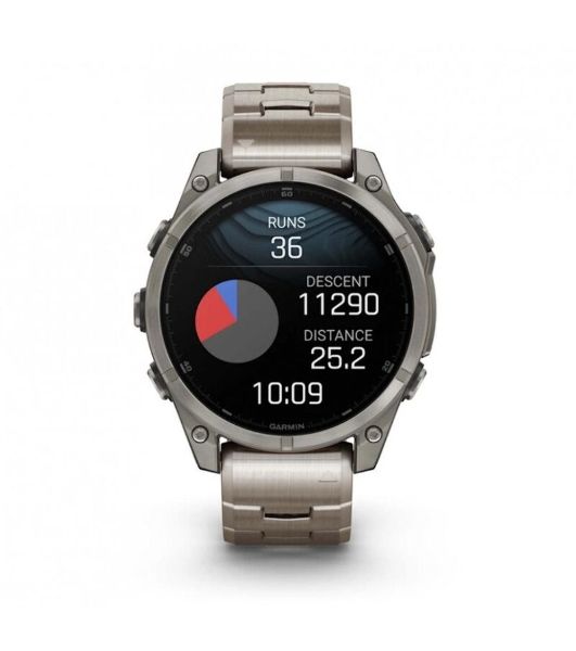 Умные часы Garmin Fenix 8 1.4" AMOLED, Wi-Fi, Bluetooth, NFC, 100м, титановый серый / титановый