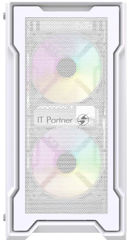Компьютерный корпус Powercase Mistral Micro X3W ARGb, Tempered Glass, 3x 120mm ARGb PWM Fan, белый, mATX (CMMXW-A3)