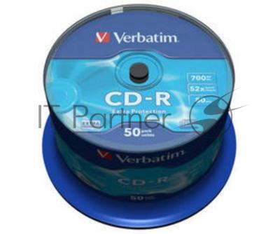 Диск CD-R Verbatim 700Mb 52x Cake Box (50шт) (43351)