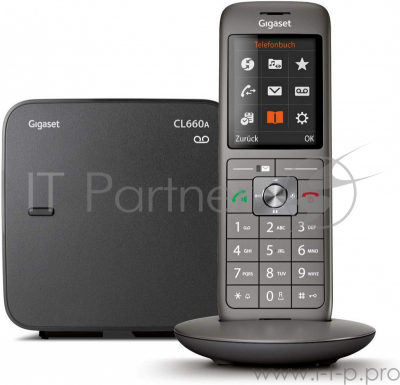 Радиотелефон Dect Gigaset CL660A черный автооветчик АОН