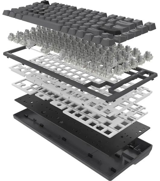 Клавиатура A4Tech Bloody MS76 проводная, USB Type-A, темно-серый