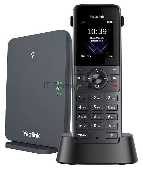 YEALINK DECT-трубка Yealink W73P DECT (база W70B+трубка W73H) до 10 SIP-аккаунтов, до 10 трубок на базу, до 20 одноврем. Вызовов