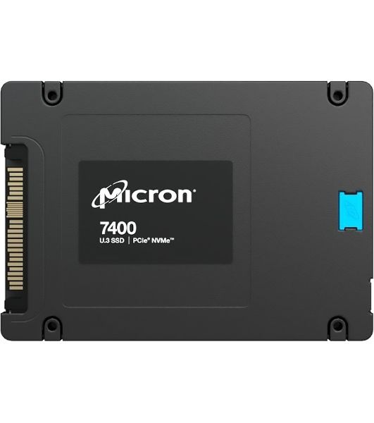 Накопитель SSD Micron 7400 PRO, 1920Gb, SSD, U.3, NVMe, PCIe 4.0 x4, 3D TLC, R/W 6500/2200MB/s, IOPs 430 000/95 000, 3500TBW, DWPD 1 (5 лет)