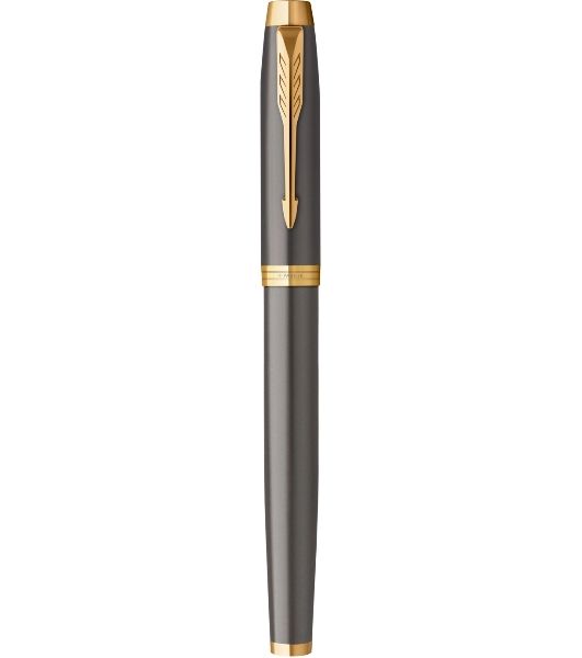 Ручка роллер Parker IM Premium Grey Core GT (2213778), F, черные чернила, подарочная коробка