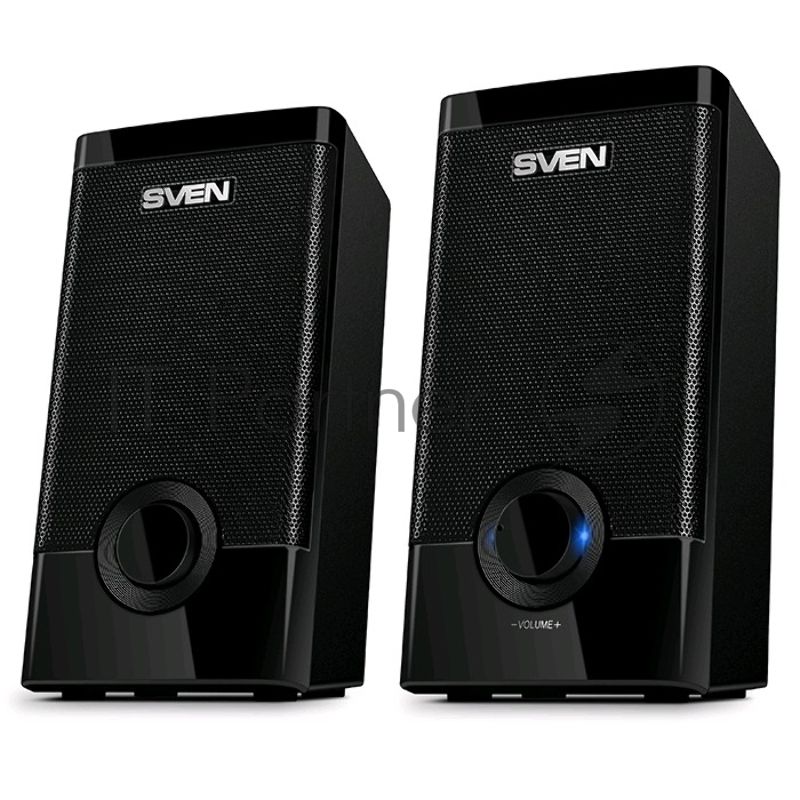 Колонки SVEN 318 черный USB-порт ПК, ноутбука или адаптер 5V DC