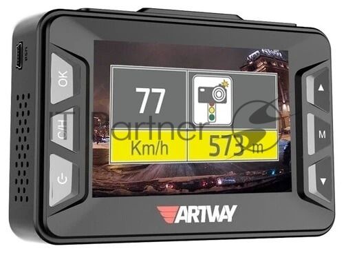 Видеорегистратор с радар-детектором Artway MD-108 GPS черный