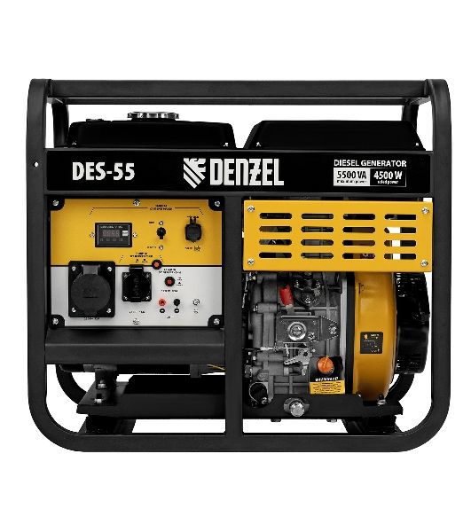 Электрогенератор дизельный Denzel DES-55, 5.5 кВт, 110 дБ, 93.8 кг