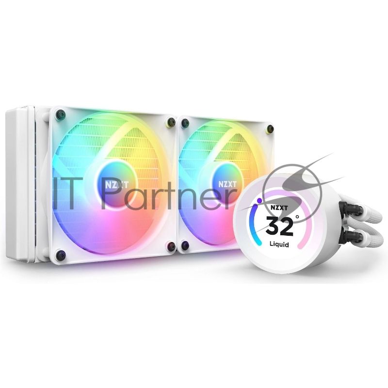 Система жидкостного охлаждения NZXT Kraken Elite 240 RGB белый 120мм алюминий+медь 2800rpm 33db 4-pin