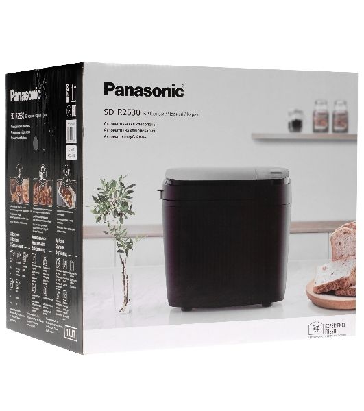 Хлебопечка Panasonic SD-R2530KTS черный, 550 Вт, 1.1 кг, 28 программ