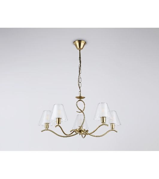 Люстра Ambrella light LH57091/5 BS/FR латунь/белый матовый E14/5 max 40W D690*790