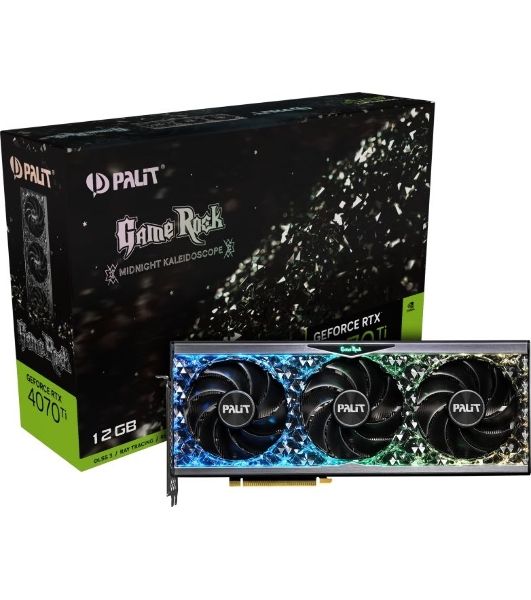 Видеокарта Palit RTX4070Ti GAMEROCK 12Gb 192 GDDR6X 2310/21000 HDMIx1 DPx3 HDCP Ret