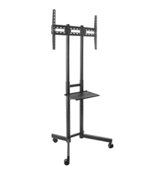 Мобильная стойка напольная Kromax OMEGA-15 черный, 1 шт/уп, для TV 32"-70", max вес 50 кг, высота 1700 мм, max VESA 600x400 мм