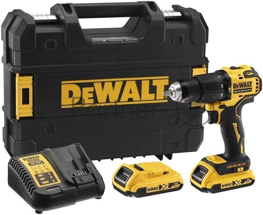Дрель-шуруповерт DeWalt DCF809D2T-QW, 18 В, 2 Ач, 190 Нм, бесщеточный, ударный