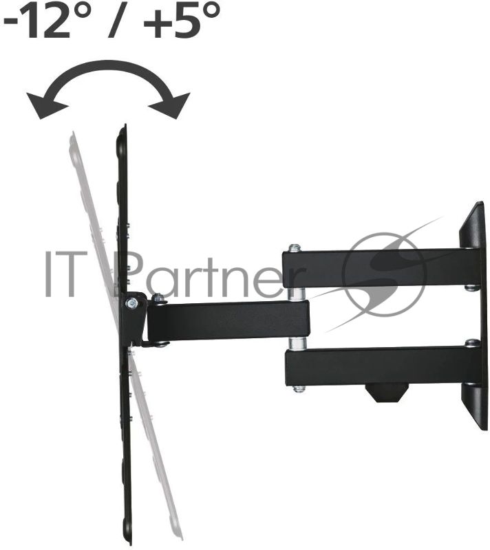 Кронштейн для телевизора Hama 00220824 черный 32"-65" макс.25кг настенный поворот и наклон