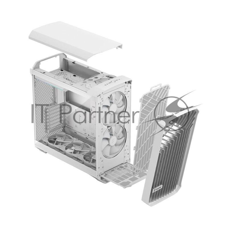 Компьютерный корпус без блока питания Fractal Design Torrent RGb TG Clear Tint, Full-Tower, 2x180мм + 3x140мм RGb, 2xUSB-A 3.2 + 1xUSB 3.2 Type-C E-ATX, SSI-CEB, SSI-EEB, ATX, mATX, mITX белый