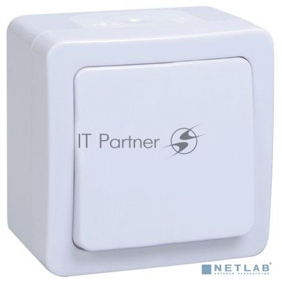 Выключатель 1-кл. ОП ГЕРМЕС PLUS 10А IP54 ВСп20-1-0-ГПБ проход. белый IEK EVMP12-K01-10-54-EC