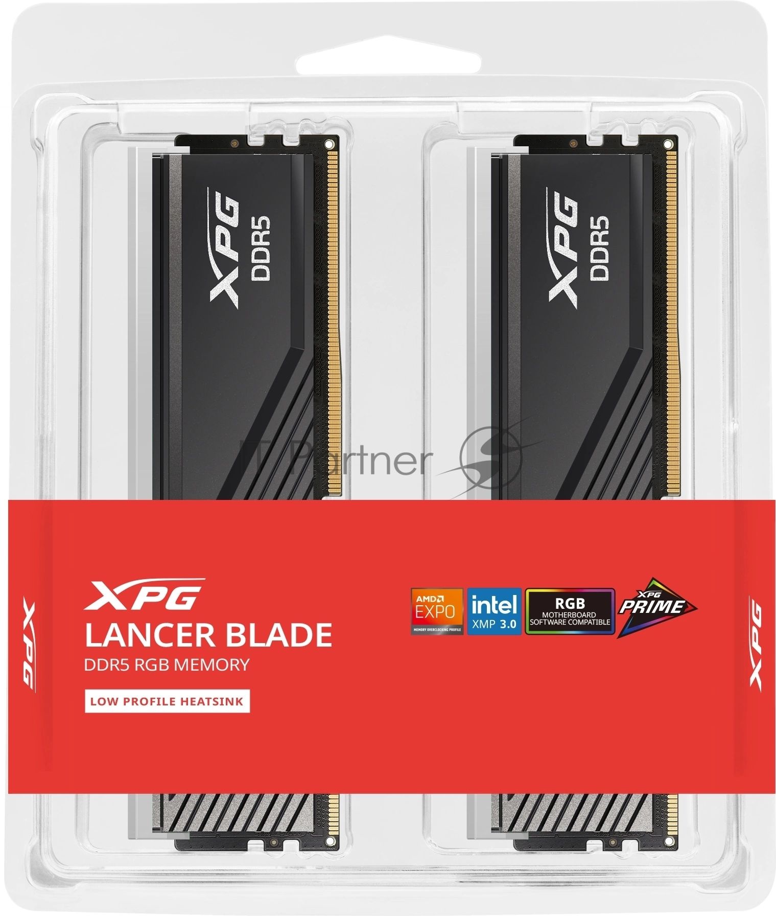 Оперативная память XPG Lancer Blade, DDR5, 32GB (2x16GB), 6400MHz, CL32, DIMM, с радиаторами, RGB, черный