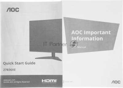 Монитор AOC 27" 27B36XE черный IPS LED 16:9 HDMI матовая 300cd 178гр/178гр 1920x1080 144Hz VGA FHD 3.06кг