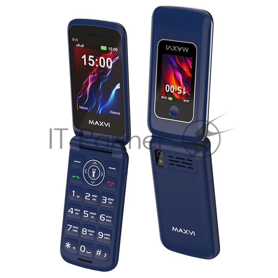 Мобильный телефон Maxvi E15 синий