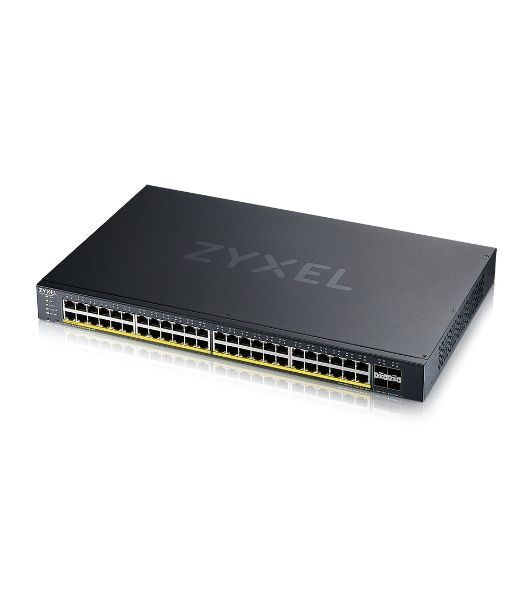 Коммутатор XGS1935-52HP, 52 Port Smart Managed PoE Switch, 48x Gigabit PoE and 4x 10G SFP+, hybrid mode, standalone or NebulaFlex Cloud, 375 Watt PoE