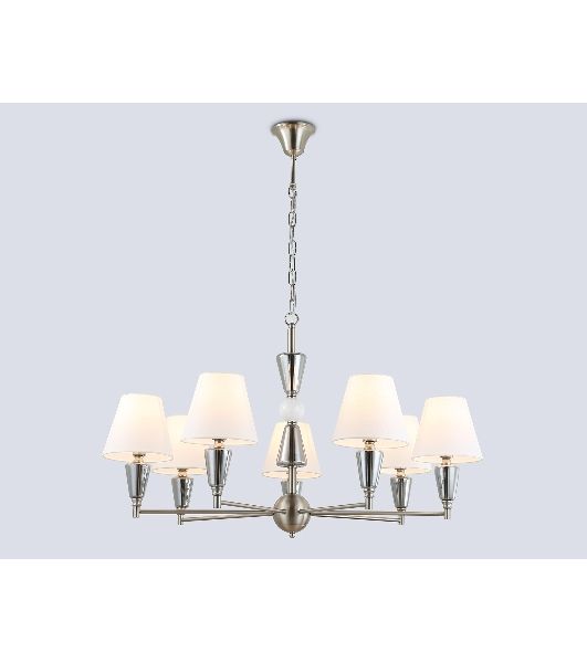 Люстра Ambrella light LH75256/7 SN/FR сатин никель/белый матовый E14*7 max 40W D860*520