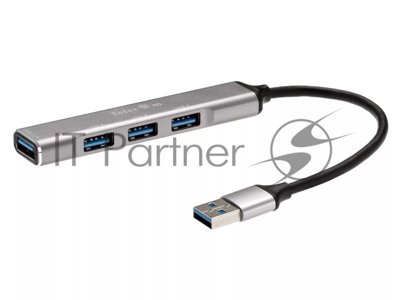 Переходник USB 3.0 -->USB3.0+3 USB2.0, Aluminum Shell, 0.2м Telecom TA308U
