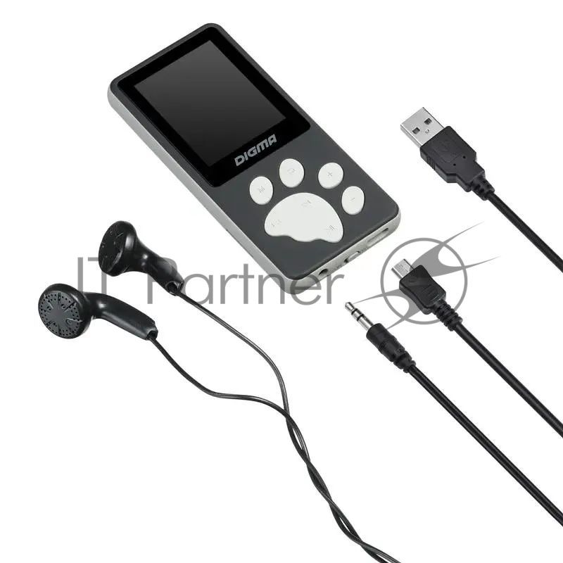 Плеер Hi-Fi Flash Digma S4 8Gb черный/серый/1.8"/FM/microSDHC