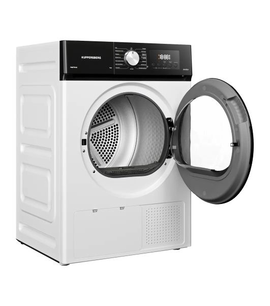 Сушильная машина Kuppersberg DM 592 W белый, 9 кг, сушка - конденсационная, программ - 15, 59.5 x 85 x 61.5 см