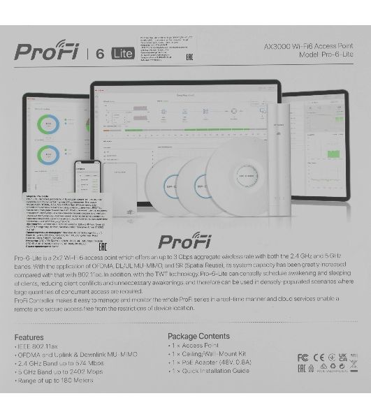 Точка доступа Wi-Fi IP-COM AX3000 MU-MIMO PRO-6-LITE
