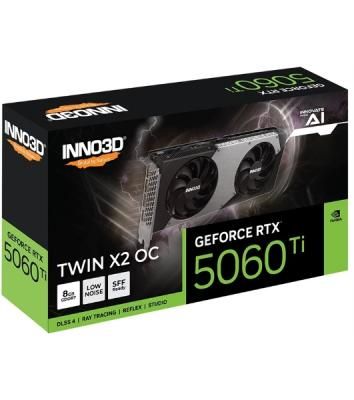 Видеокарта INNO3D RTX 5060 Ti Twin X2 OC RTX 5060Ti, HDMI, DP*3, 8G,D7