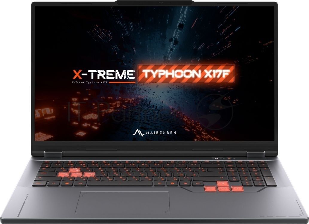 Ноутбук Maibenben X17F-R77435/17.3"/IPS/AMD Ryzen 7 7445HS/16Gb/1Tb SSD/NVIDIA GeForce RTX 3050 4Gb/Linux/серый/2.6kg