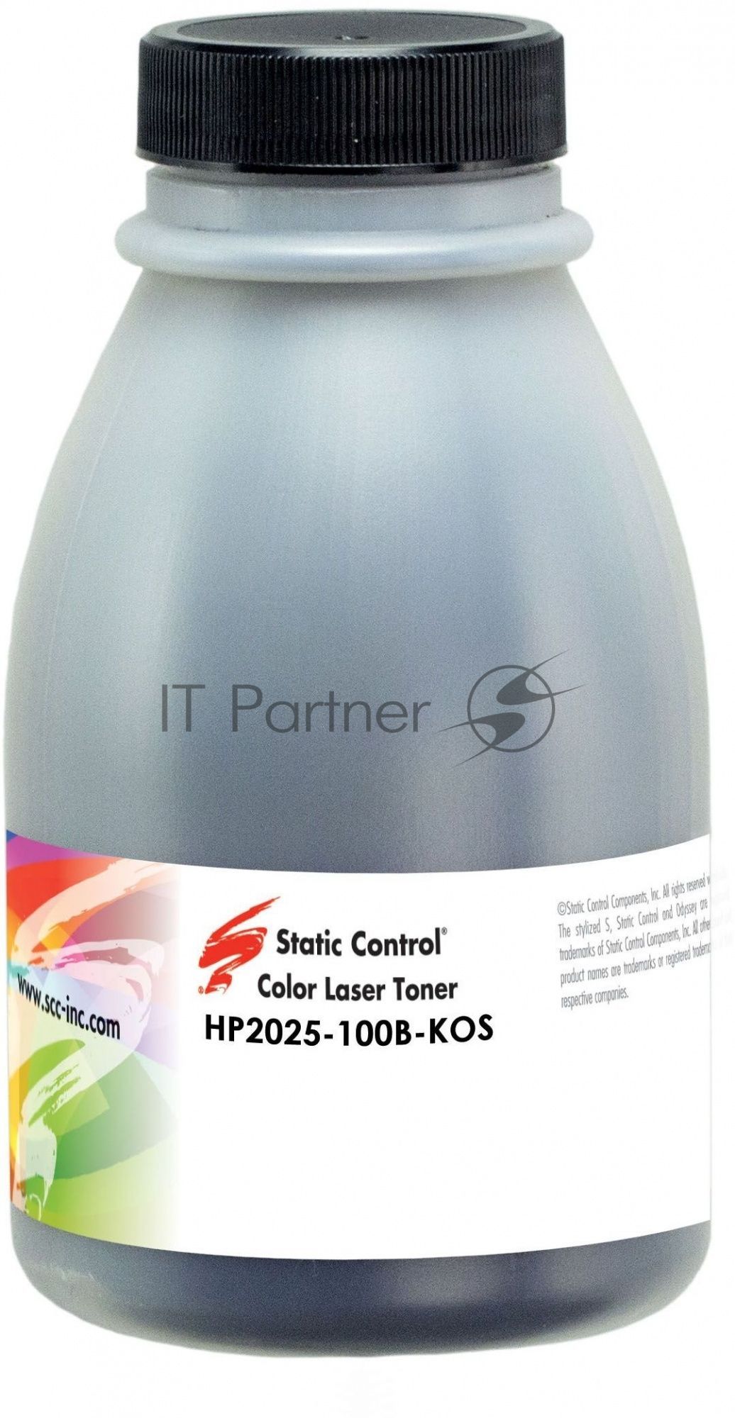 Тонер для принтера Static Control HP LJCP2025 HP2025-100B-KOS черный (флакон 100гр) "Odyssey"